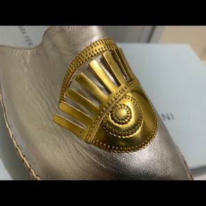 Chiara Ferragni Metallic Mule Espadrille